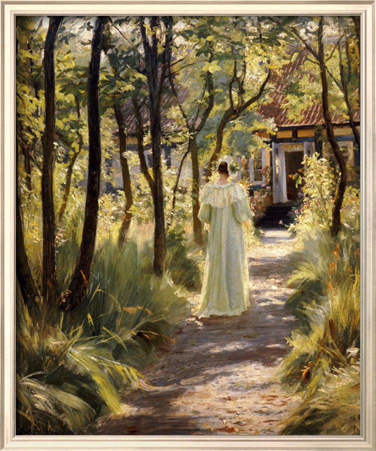 Marie in the Garden, 1895 - Peder Severin Kroyer Painting On Canvas